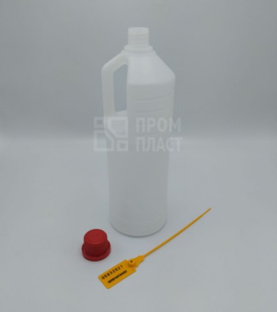 Пластиковая с узким (19 мм) горлом бутылка 1 л "ЧИБИС" для взятия проб в комплекте с пломбой
