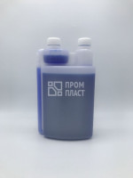 Флакон с двумя горловинами и встроенным дозатором до 50мл на 1 литр